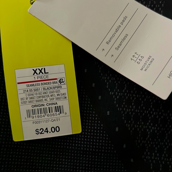 All in Motion™ Women's High Support Seamless Bonded Bra - Black - Picture 8 of 8